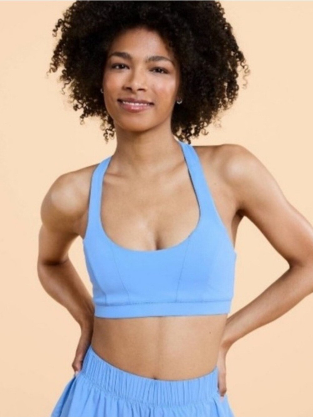 Blogilates Women's Princess Sports Racerback Bra Cool Blue